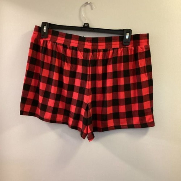 Sonoma sleep shorts Woman's size XL black and red plaid mid rise NWT - Picture 7 of 16